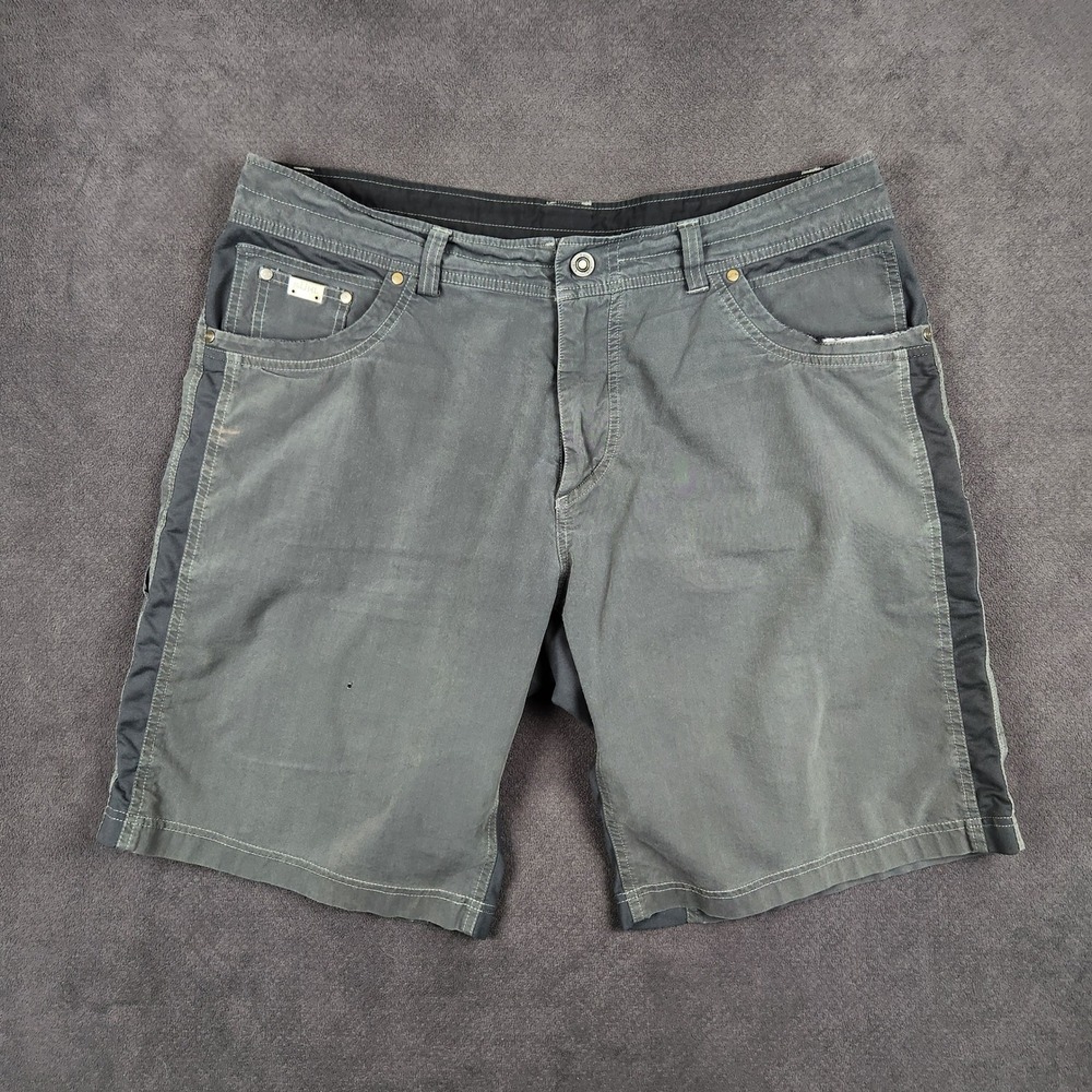 KUHL Radikl Shorts Mens 38‎ Gray Stretch Performance Hiking Cargo Utility Work